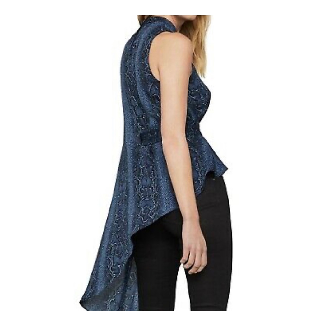 Asymmetrical Snake-Embossed Top Pacific Blue Python - Picture 4 of 4